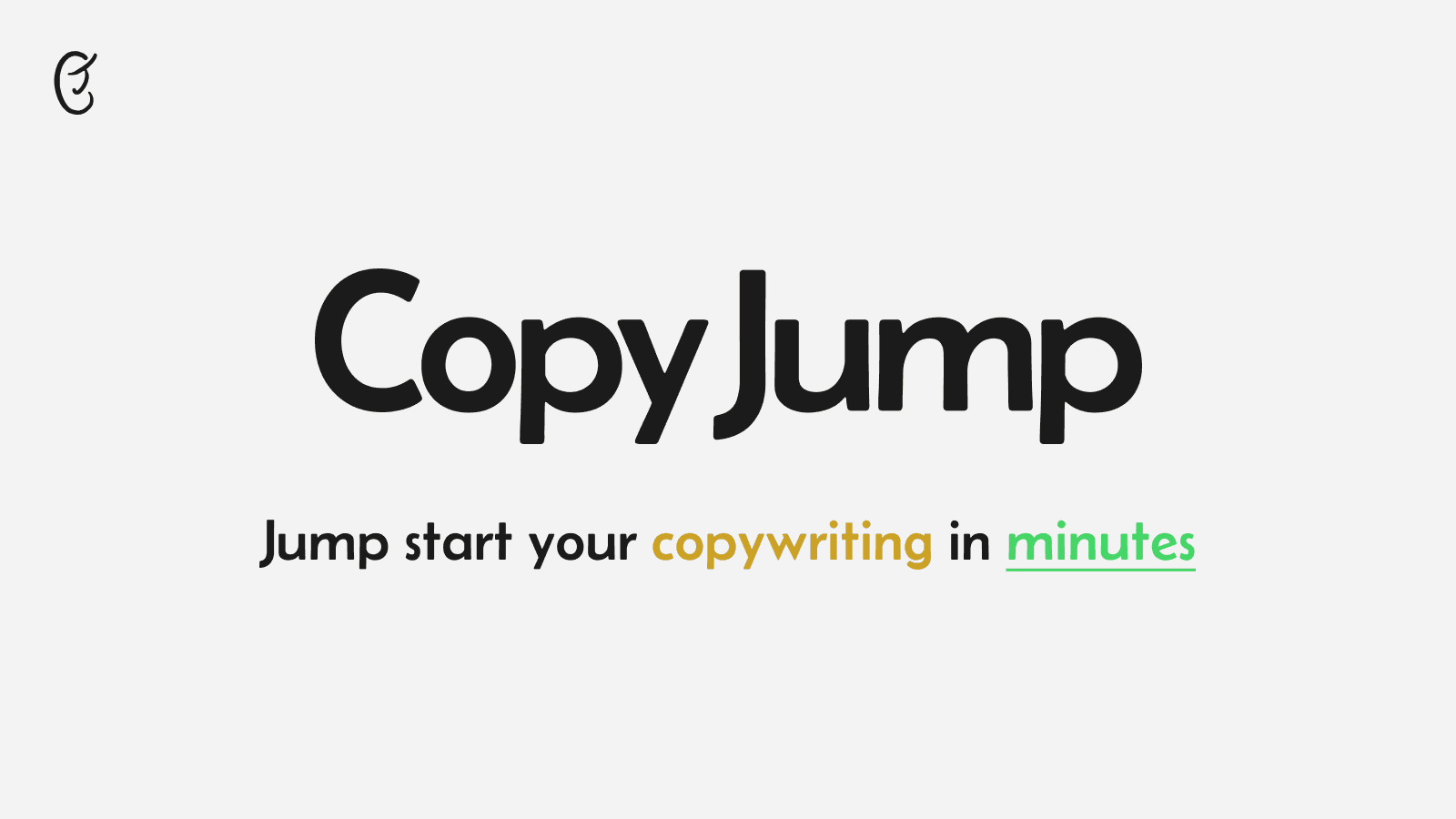 Screenshot of CopyJump logo reveal