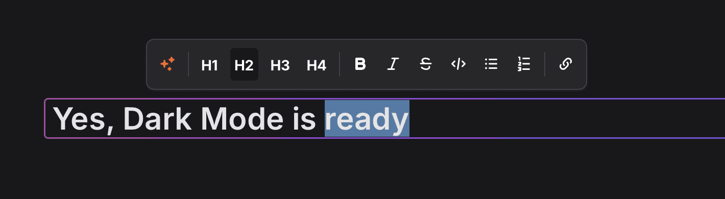 CopyJump with dark mode turned on for accessibility