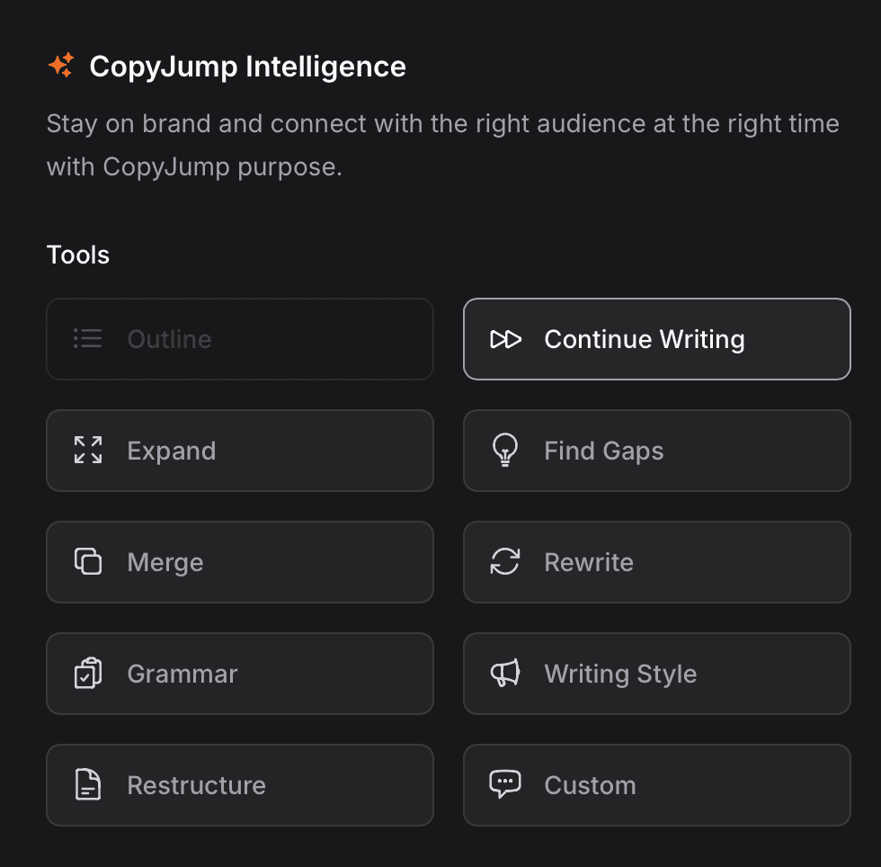CopyJump Intelligence