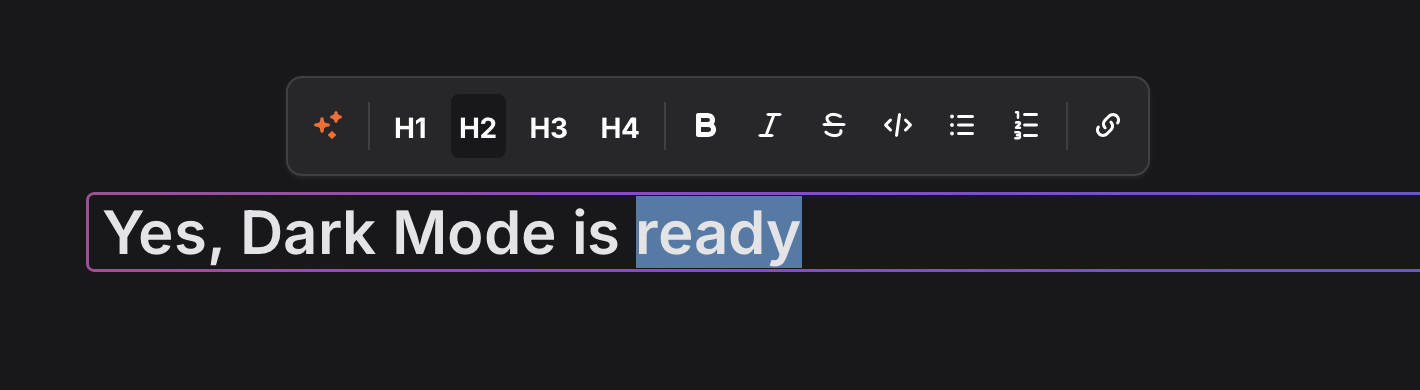 CopyJump with dark mode turned on for accessibility